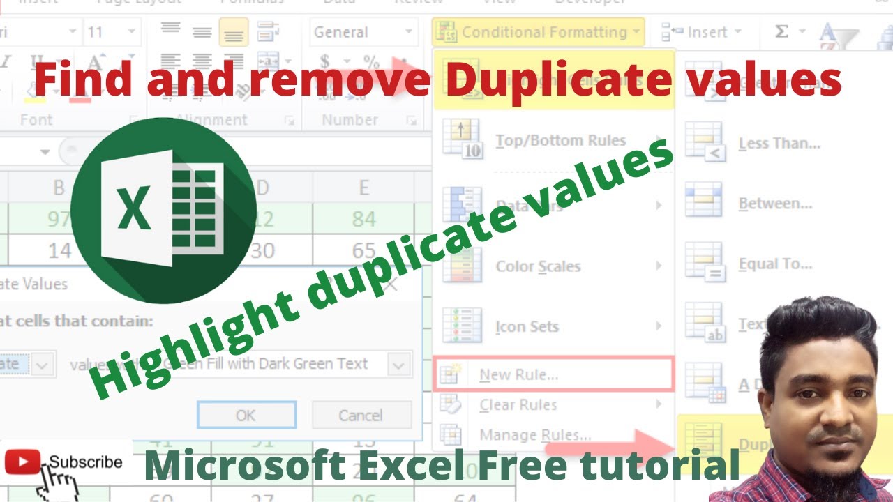 Find and highlight duplicate values Conditional formatting in Excel ...