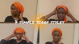 7 SIMPLE QUICK & EASY WAYS TO STYLE 1 HEADWRAP/TURBAN/HEADSCARF