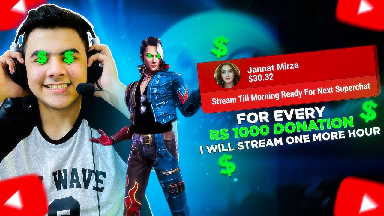 FOR EVERY 1000 PKR I WILL STREAM ONE MORE HOUR | FT:-@calyxfreefire3044 | Inspired by @RehansLive