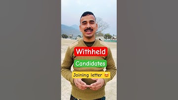 SSCGD WITHHELD CANDIDATE JOINING LETTER #withheld #sscgdjoiningletter #shortsvideo #bsf #crpf #ssb