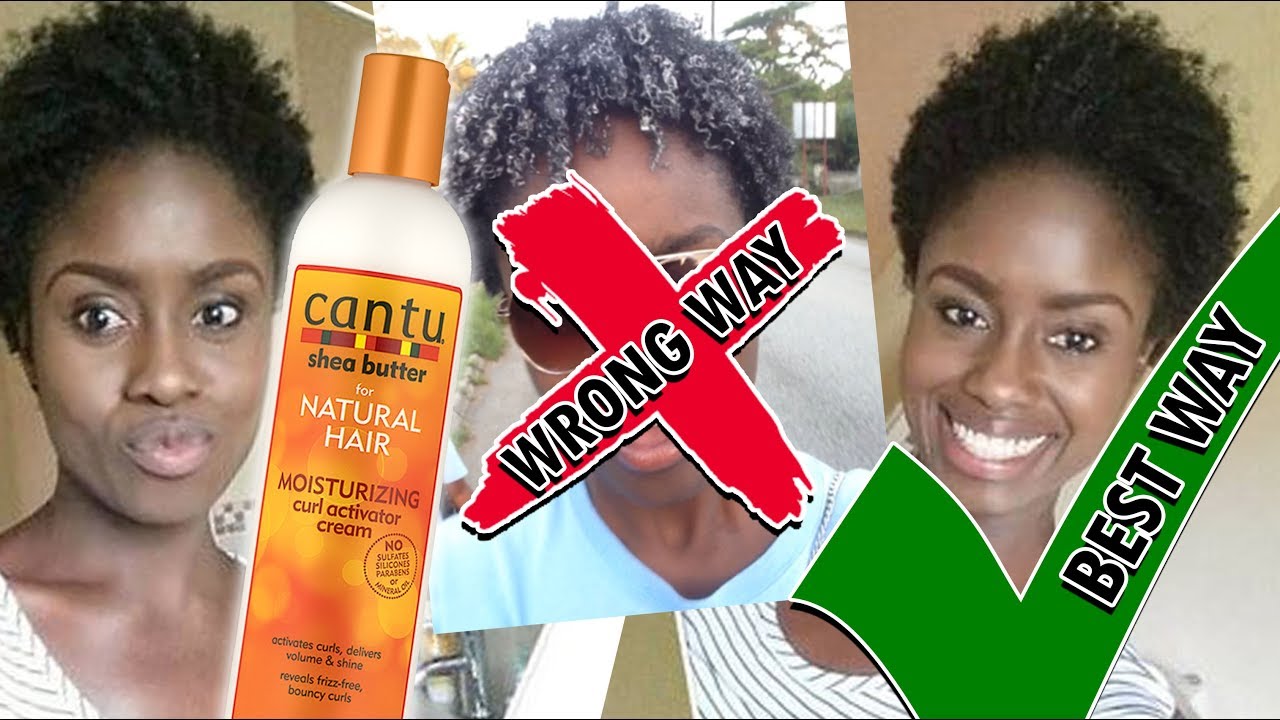 CANTU Shea Butter Curl Activator Cream on DRY Natural Hair ...