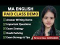 MA English Paid Batch Launch 🚀 First Class | Syllabus + Exam Strategy #juneexam2026