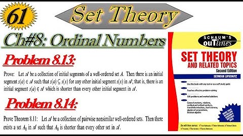 Lec#61||Problem 8.13||Problem 8.14||Set Theory by Schaum