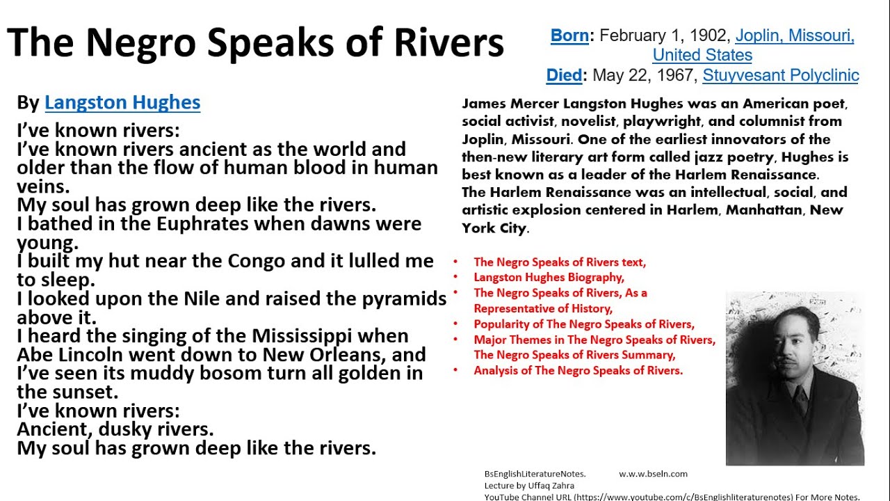 Реферат: The Negro Speaks Of Rivers Essay Research