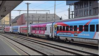Neuer ÖFB Railjet mit CD 1216 233-7 als Testzug in Linz