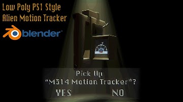 Low Poly PS1 Alien (1979) M314 Motion Tracker | Blender Timelapse