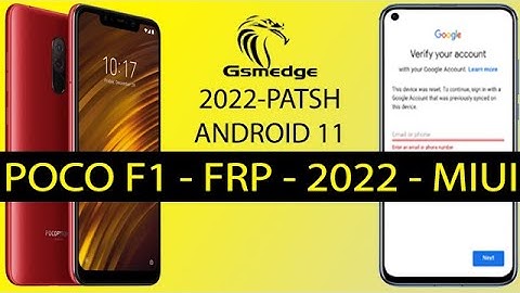 Remove Frp Xiaomi Pocophone F1 2022 Bypass Google Account