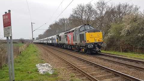 Europhoenix/ROG Class 37 37800 growls past with non-PRM GA Class 321 EMU