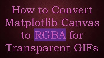 How to Convert Matplotlib Canvas to RGBA for Transparent GIFs