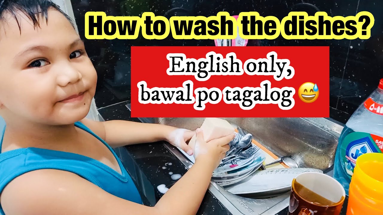 HOW TO WASH THE DISHES? ENGLISH ONLY 😅 ChlydeEboy's Vlogs YouTube