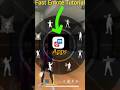Fast Emote Tutorial🔥fast emote in free fire☠️how to fast emote in free fire mobile 2025#shorts#ff