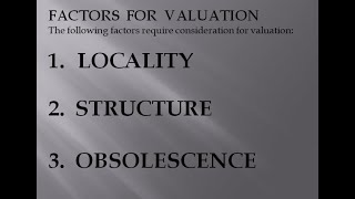 Factors affecting valuation