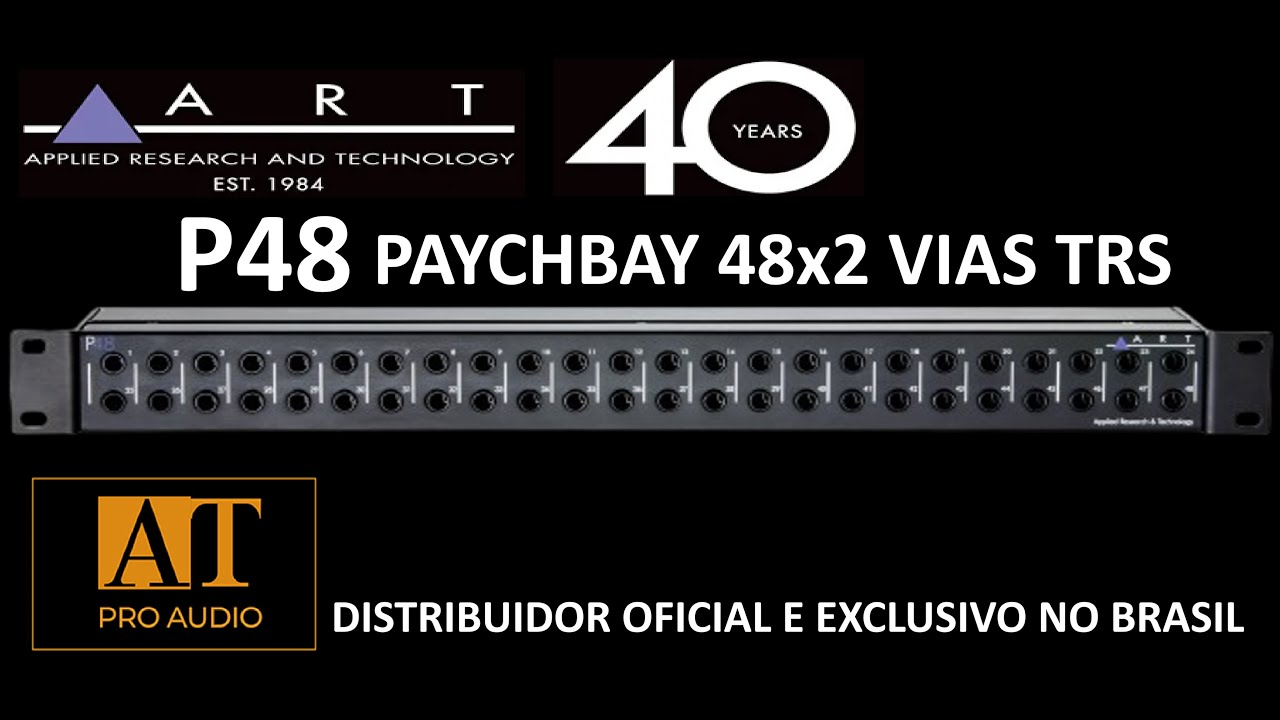 PATCHBAY 1/4'' 48 PONTOS ESTÉREO ART P48 - AT PROAUDIO