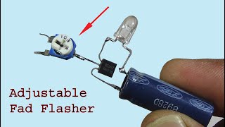 Adjustable Fad ON Led Light Flasher using BC547, awesome diy project