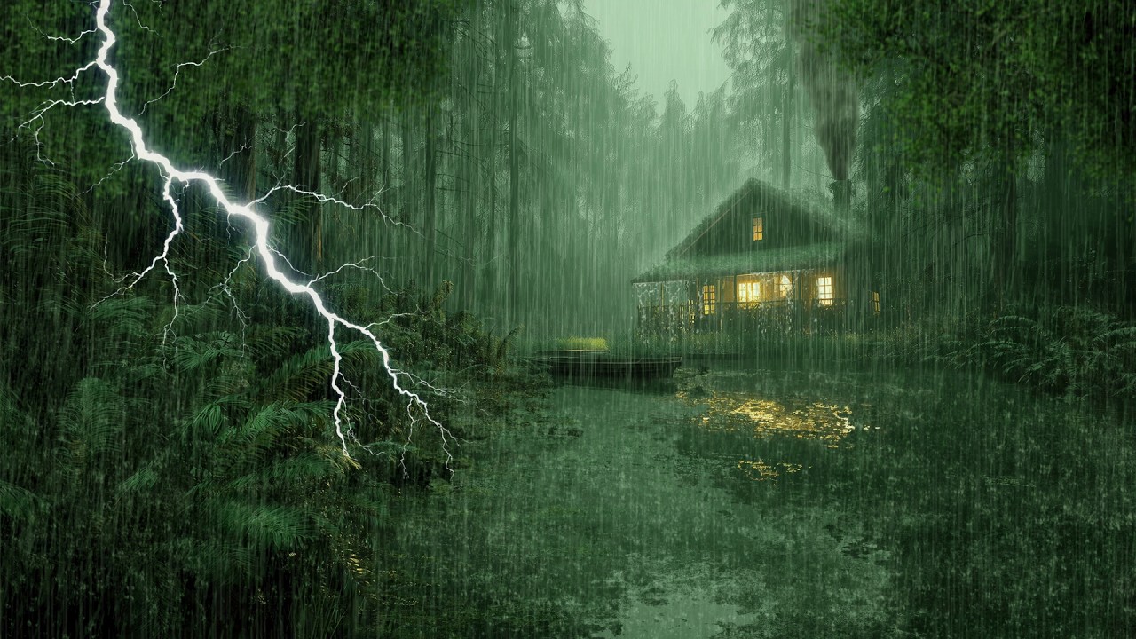 HEAVY RAIN AND THUNDER SOUNDS - DEEP SLEEP | Thunderstorm for Sleeping ...