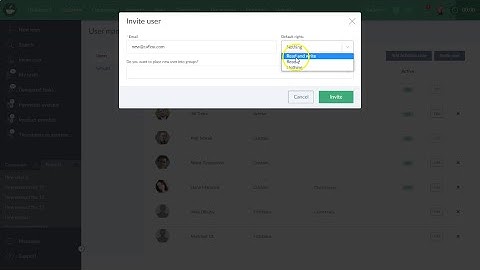 User management in CAFLOU