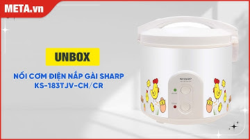 Unbox nồi cơm điện nắp gài Sharp KS-183TJV-CH/CR | META.vn