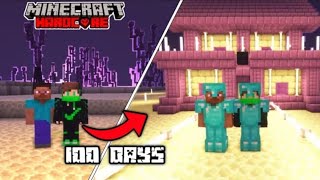 We Survived 100 Days In The ENDS In Minecraft Hardcore !