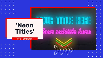 Neon Titles Animation Template Created On Viddyoze | Create Marketing Videos
