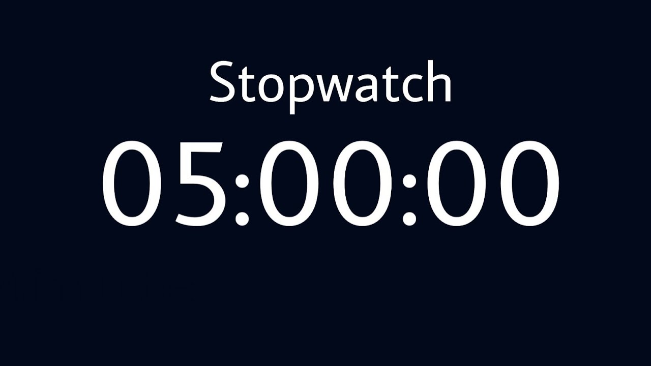 5 Minute Stopwatch YouTube