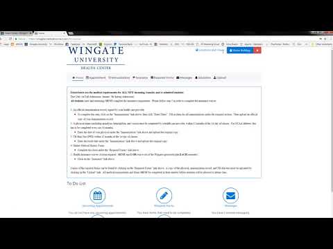 Wingate University - How To Upload Health Forms - 2018