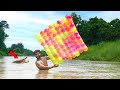 We Made Plastic Ball Boat in ₹50 प्लास्टिक बॉल से बनाई नाव