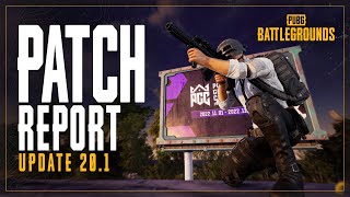 Patch Report 20.1 | PUBG: BATTLEGROUNDS DE
