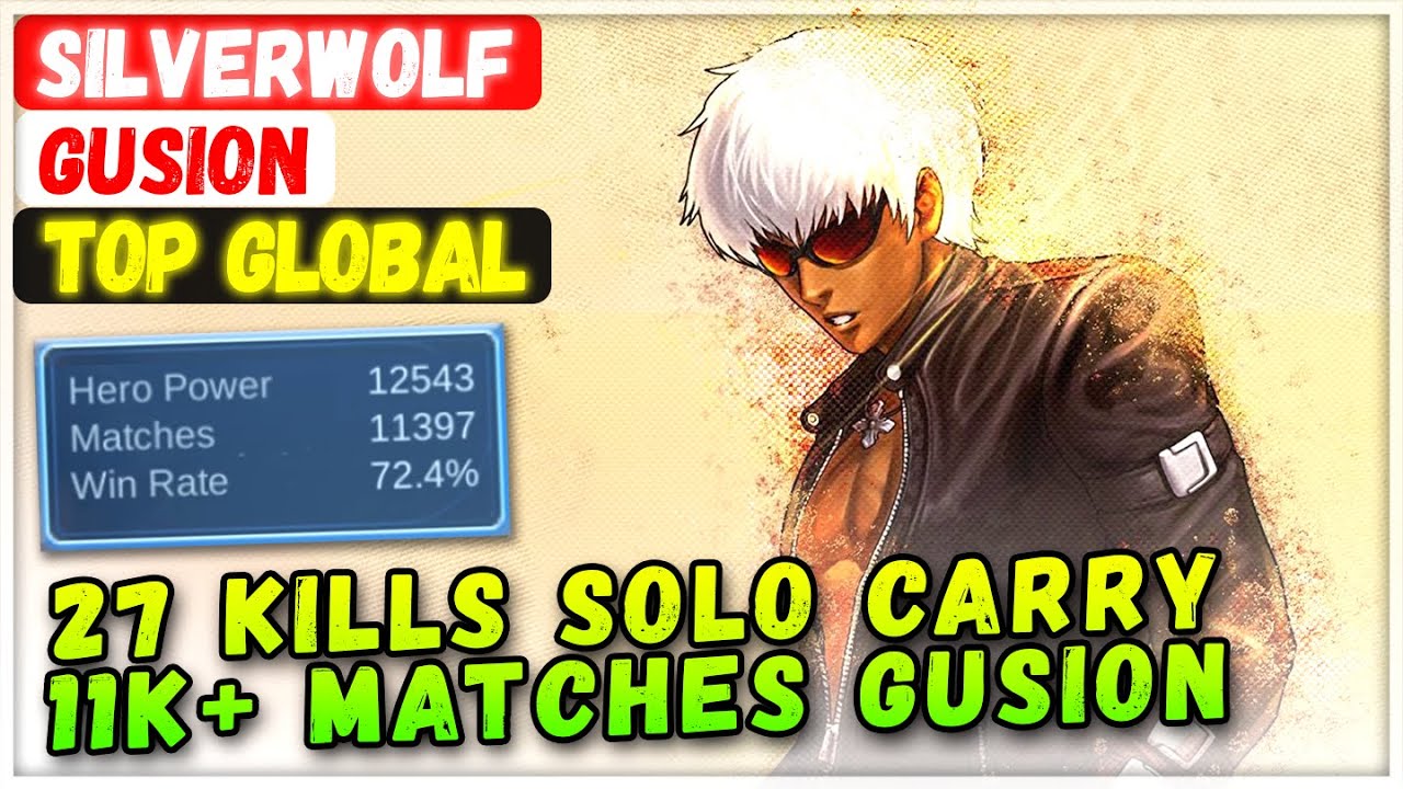 27 убийств, одиночный керри, более 11 000 матчей, Гусион [Лучший Гусион в мире] SilverWolf - Сбор...