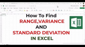 How to Find Range,Variance and Standard Deviation in Excel | Step by Step Guide