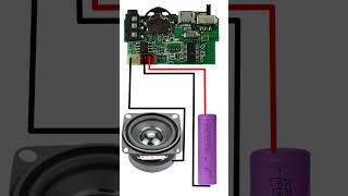 Bluetooth module connection with one speaker and one lithium ion battery 3.5 v #homemad #speaker