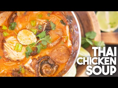 Thai Chicken Soup | Creamy Coconut, Chicken & Thai Spices | Kravings