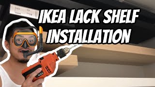 How to Install floating IKEA lack shelf?
