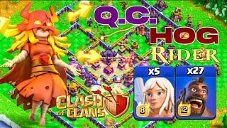 Mastering Queen Charge: TH15 Hog Rider Legend League Attacks + Base Link Clash of Clans