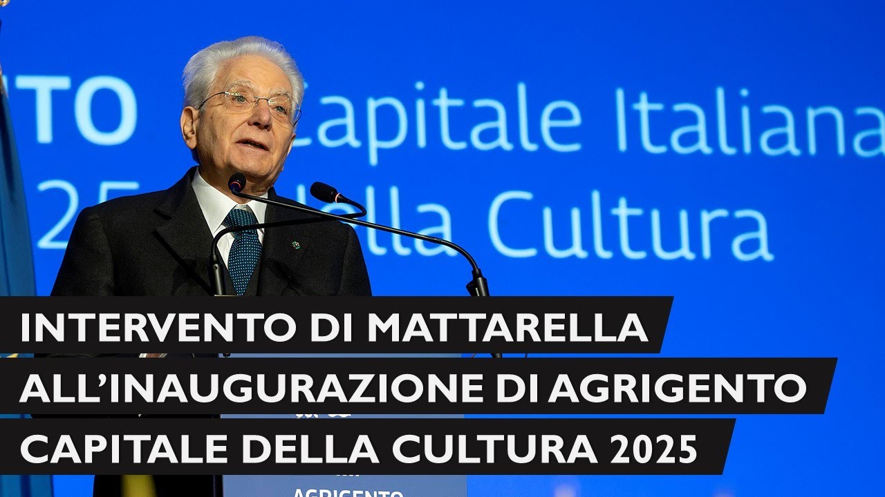 Mattarella alla cerimonia d’inaugurazione di Agrigento capitale italiana della cultura 2025