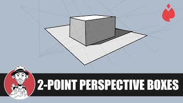 Tutorial - how to draw a box in 2-point perspective with a cast shadow