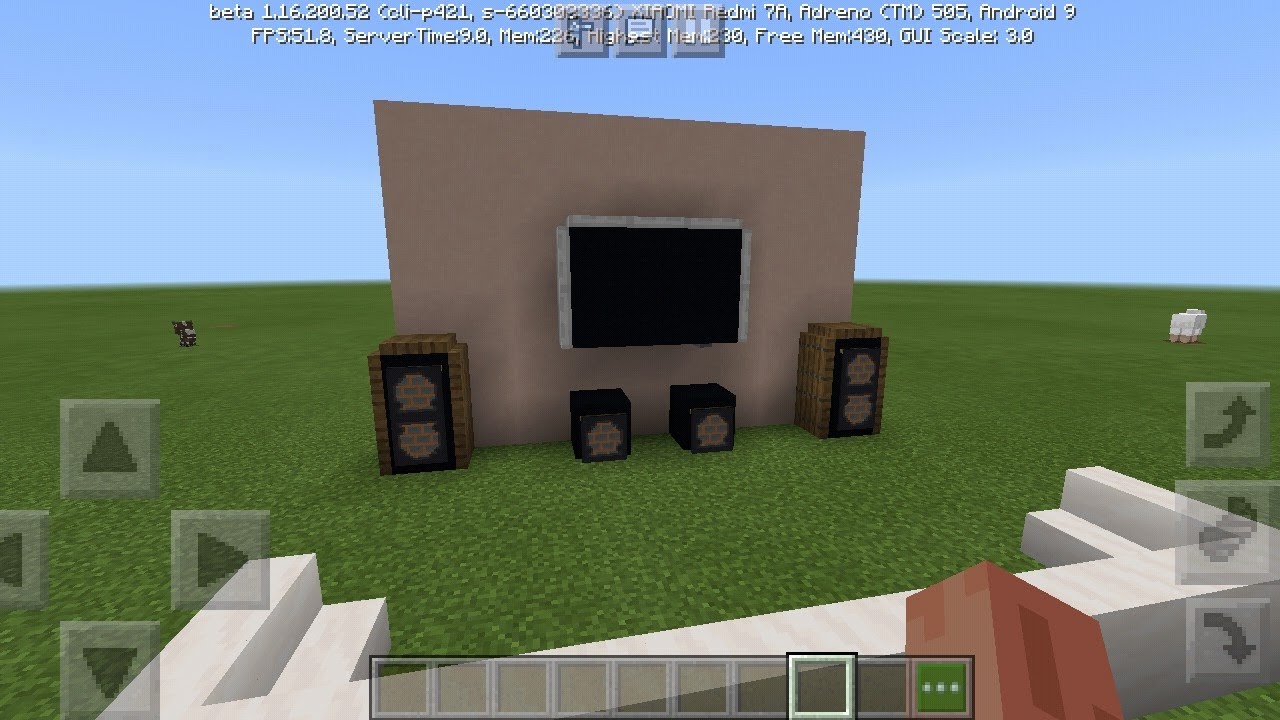 Как построить реалистичный телевизор с колонками в игре Майнкрафт без ...