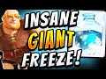 NO ONE EXPECTS THIS! CRAZY GIANT FREEZE DECK  — Clash Royale