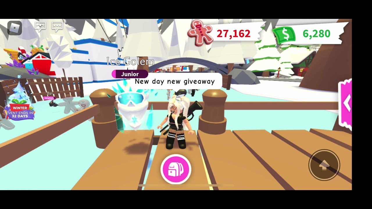 Find me now and get Ice Golem in Adopt Me! (Closed) YouTube