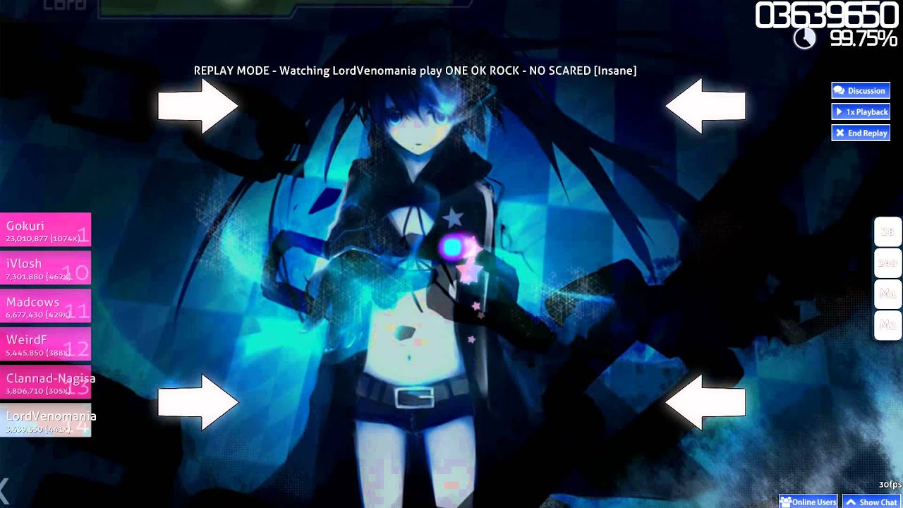 osu! - ONE OK ROCK - NO SCARED [Insane] - YouTube