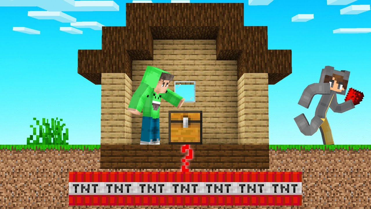 I Left A TRAPPED CHEST TROLL In My Friend’s House! (Minecraft)