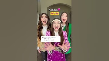 Thumbnail of Aadhya Name Song In Hindi! 🇮🇳🇵🇰🇳🇵K3 Sisters #shorts #hindi #india #pakistan #nepal #viral #fyp