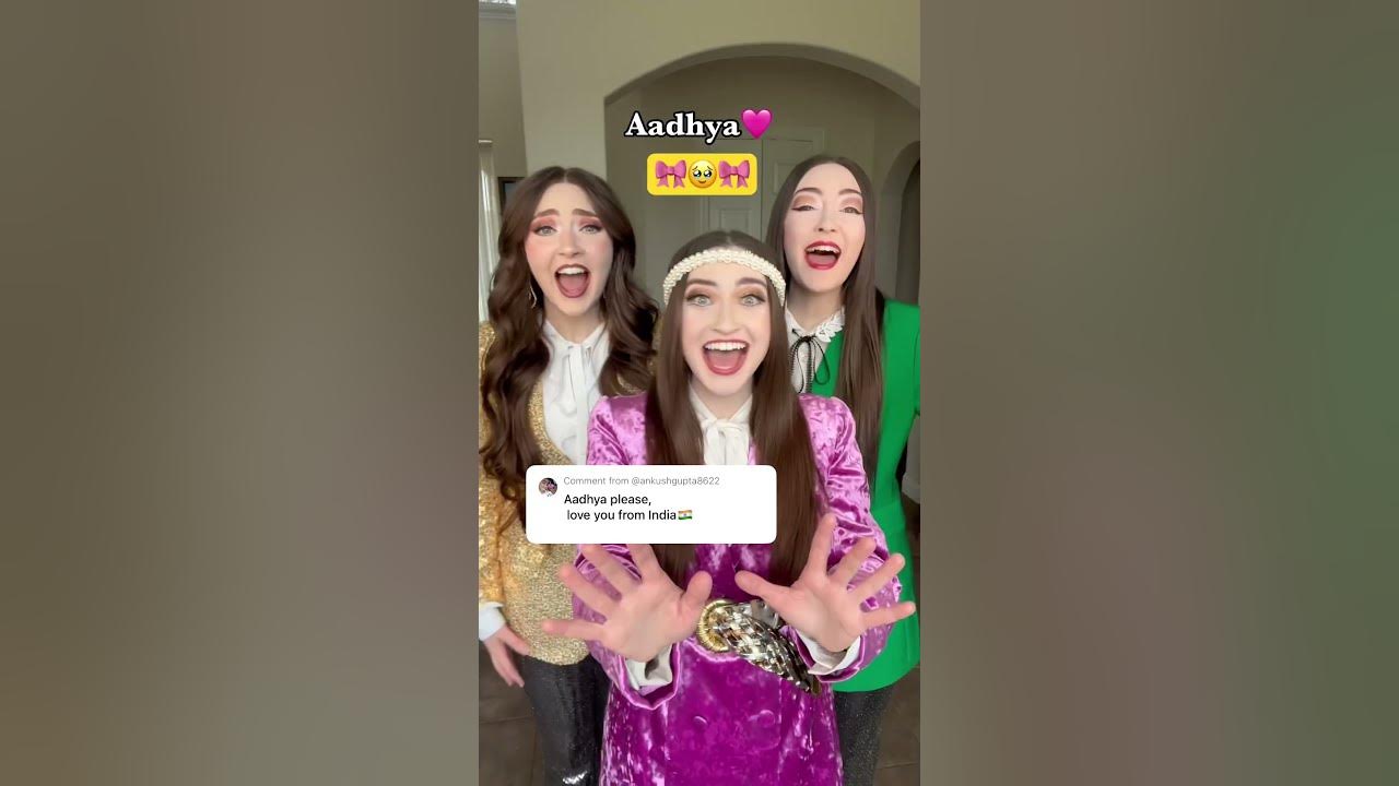 Aadhya Name Song In Hindi! 🇮🇳🇵🇰🇳🇵K3 Sisters #shorts #hindi #india #pakistan #nepal #viral #fyp
