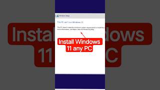 Windows 11 on Any PC — TPM / Secure Boot नहीं चाहिए | #Windows11 #NoTPM #SecureBootBypass #shorts