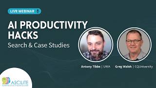 ASCILITELive! October webinar: AI Productivity Hacks in Higher Education