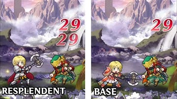 [FEH] Amelia - Resplendent and Base Skins Comparison