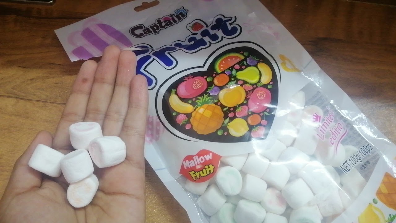 captain fruit marshmallow & sound /ASMR MARSHMALLOW eating sound