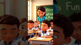 Learning is Fun! Kids Classroom English Lesson | 3D Animation #shorts #aicartoon
