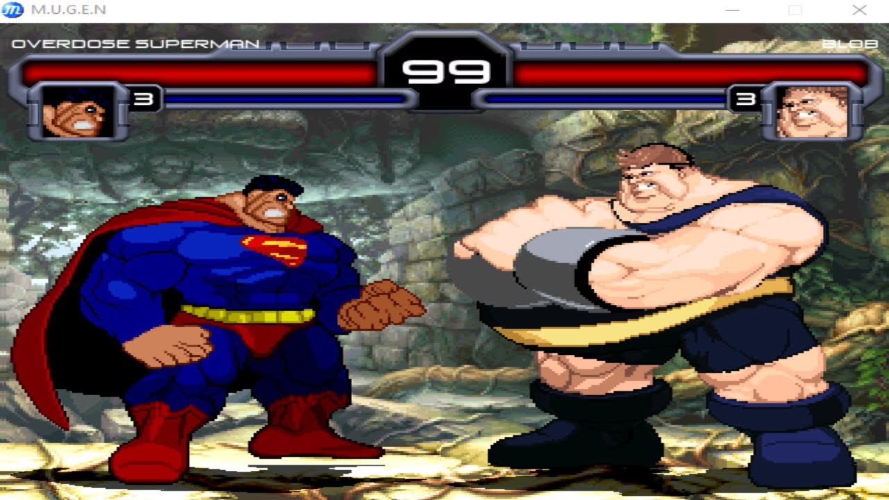 Overdose Superman vs Blob MADNESS VILLAINS FIGHT😈 Marvel vs DC Mugen ...