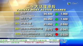 TVB Pearl [金融行情 Market Update ] 15:10 p.m. 20160808