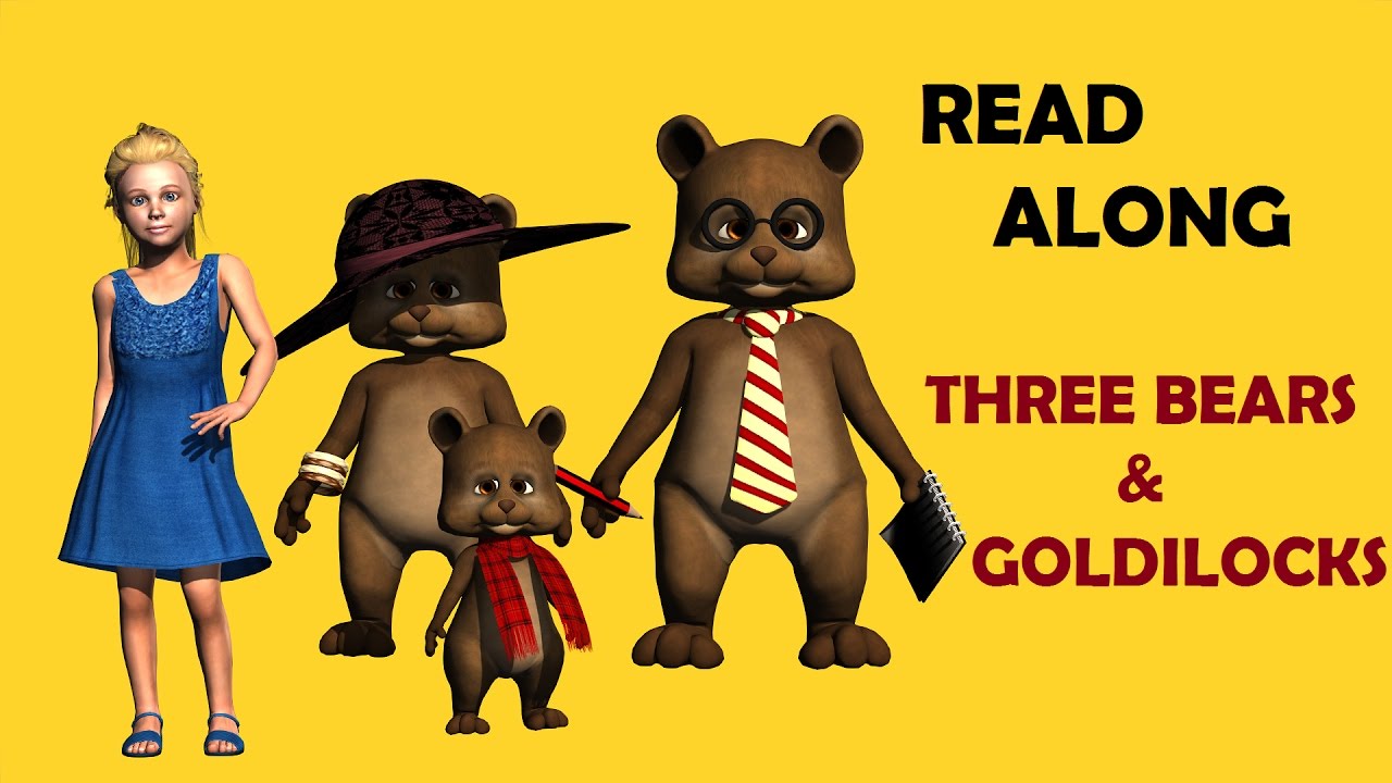 Read along bedtime stories for kids children Goldilocks and the three